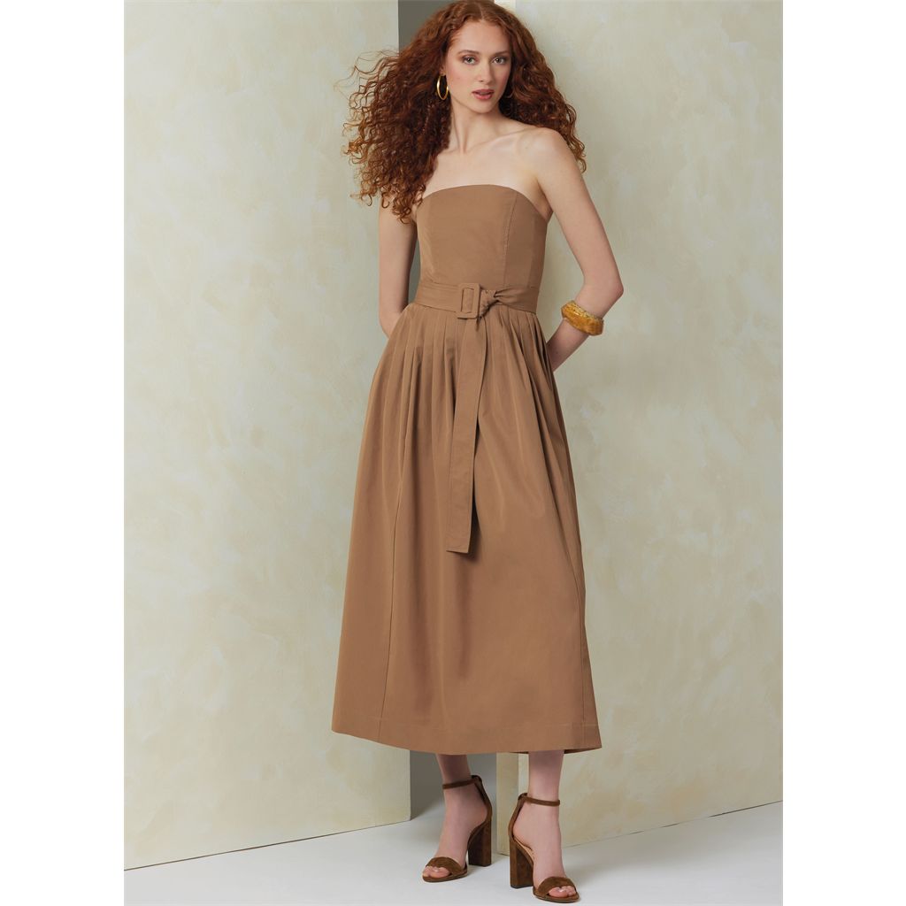 Vogue Pattern V2084 Misses Dress with Belt and Overbodice 2084 Image 2 From Patternsandplains.com