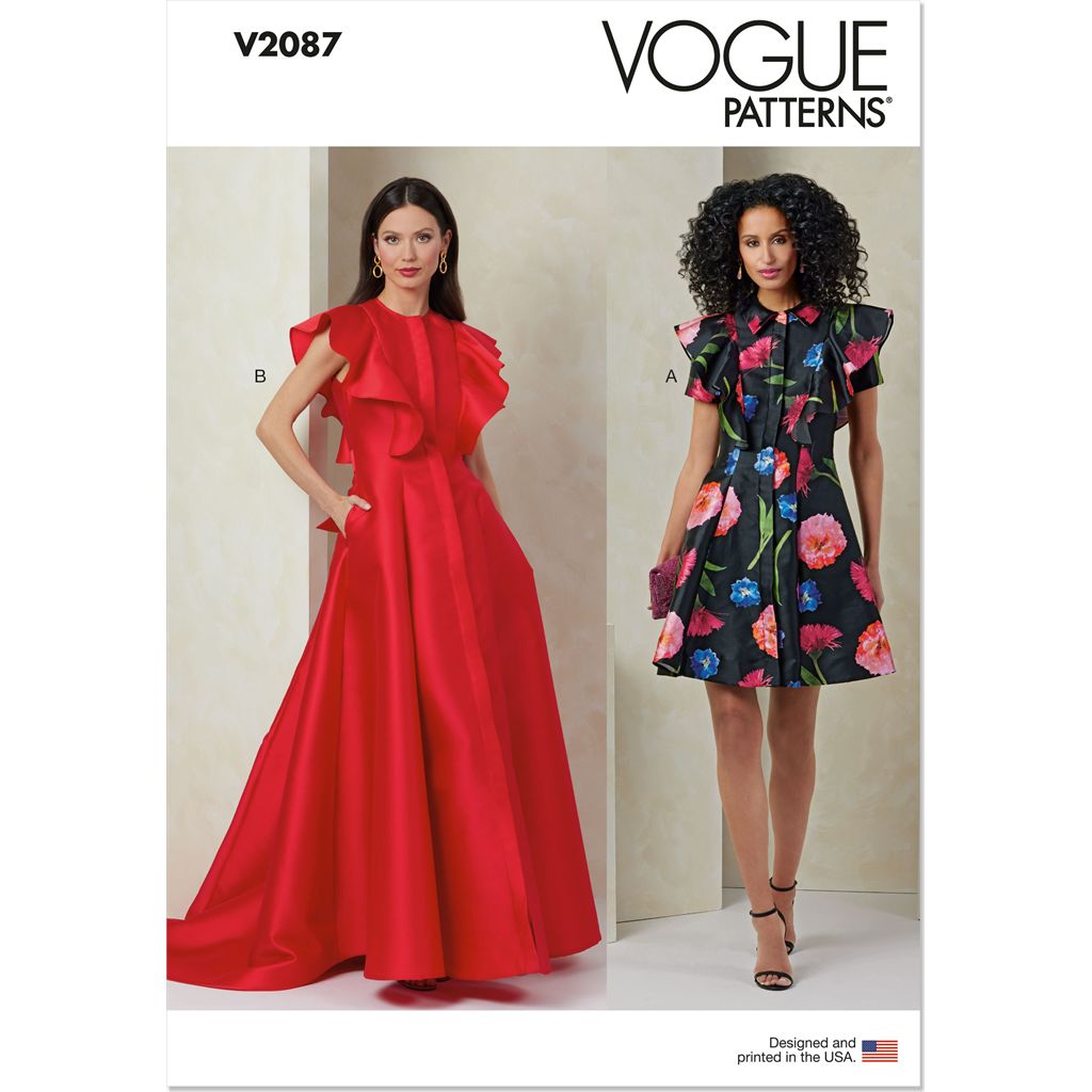 Vogue Pattern V2087 Misses Dress with Sleeve and Length Variations 2087 Image 1 From Patternsandplains.com