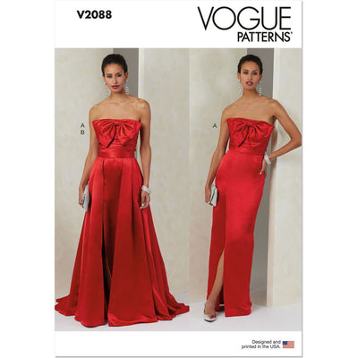 Vogue Pattern V2088 Misses Dress and Overskirt 2088 Image 1 From Patternsandplains.com