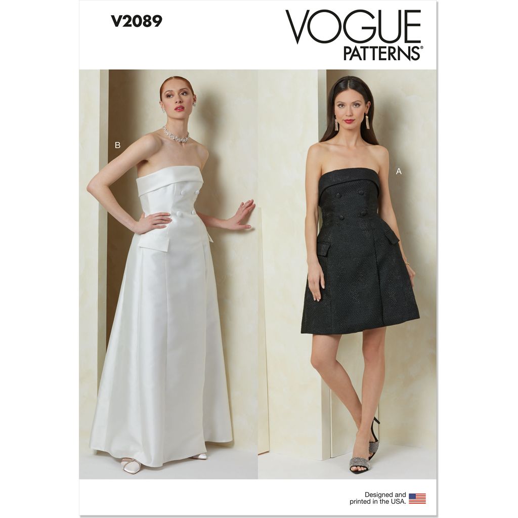 Vogue Pattern V2089 Misses Dress in Two Lengths 2089 Image 1 From Patternsandplains.com