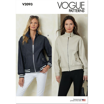 Vogue Pattern V2093 Misses Jackets 2093 Image 1 From Patternsandplains.com