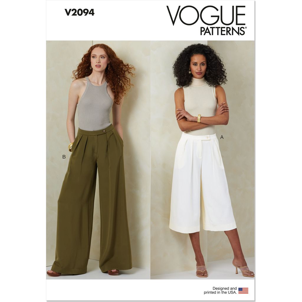 Vogue Pattern V2094 Misses Pants in Two Lengths 2094 Image 1 From Patternsandplains.com