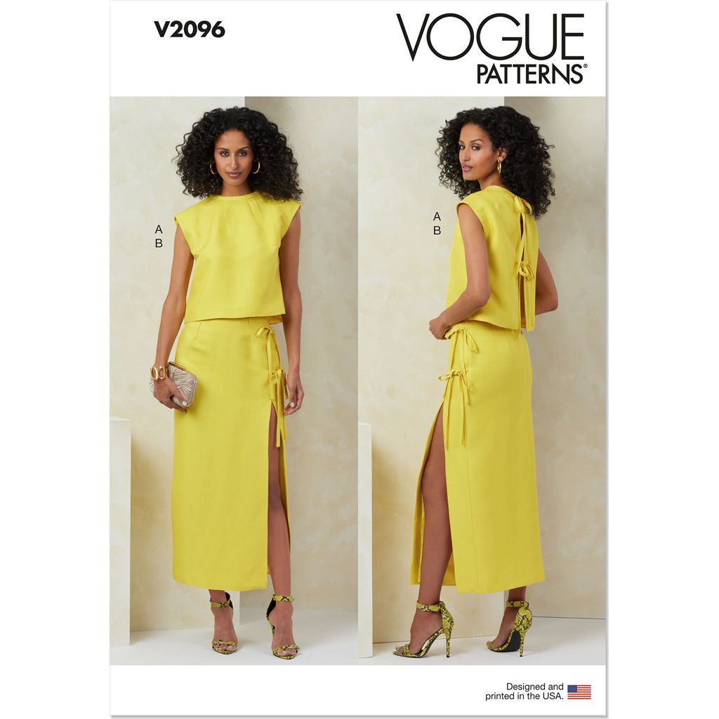 Vogue Pattern V2096 Misses Top and Skirt 2096 Image 1 From Patternsandplains.com