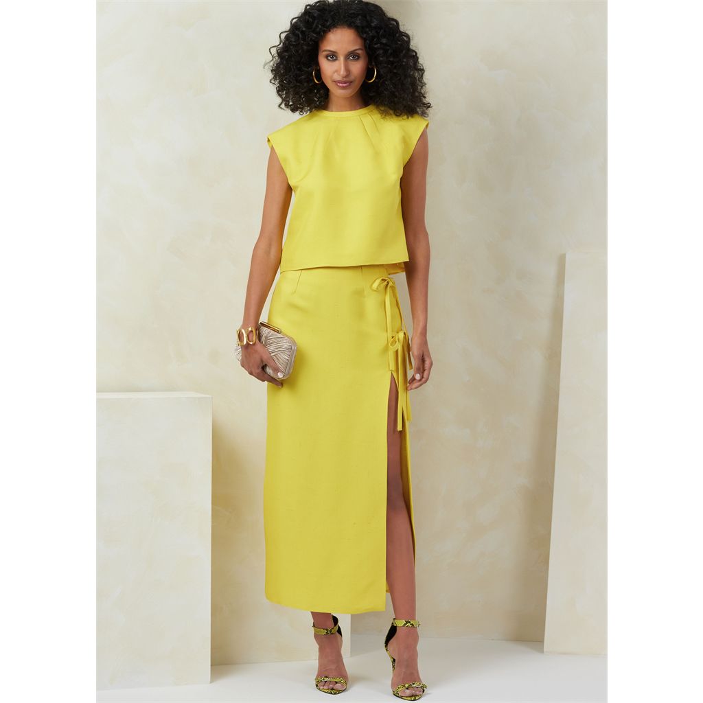 Vogue Pattern V2096 Misses Top and Skirt 2096 Image 2 From Patternsandplains.com