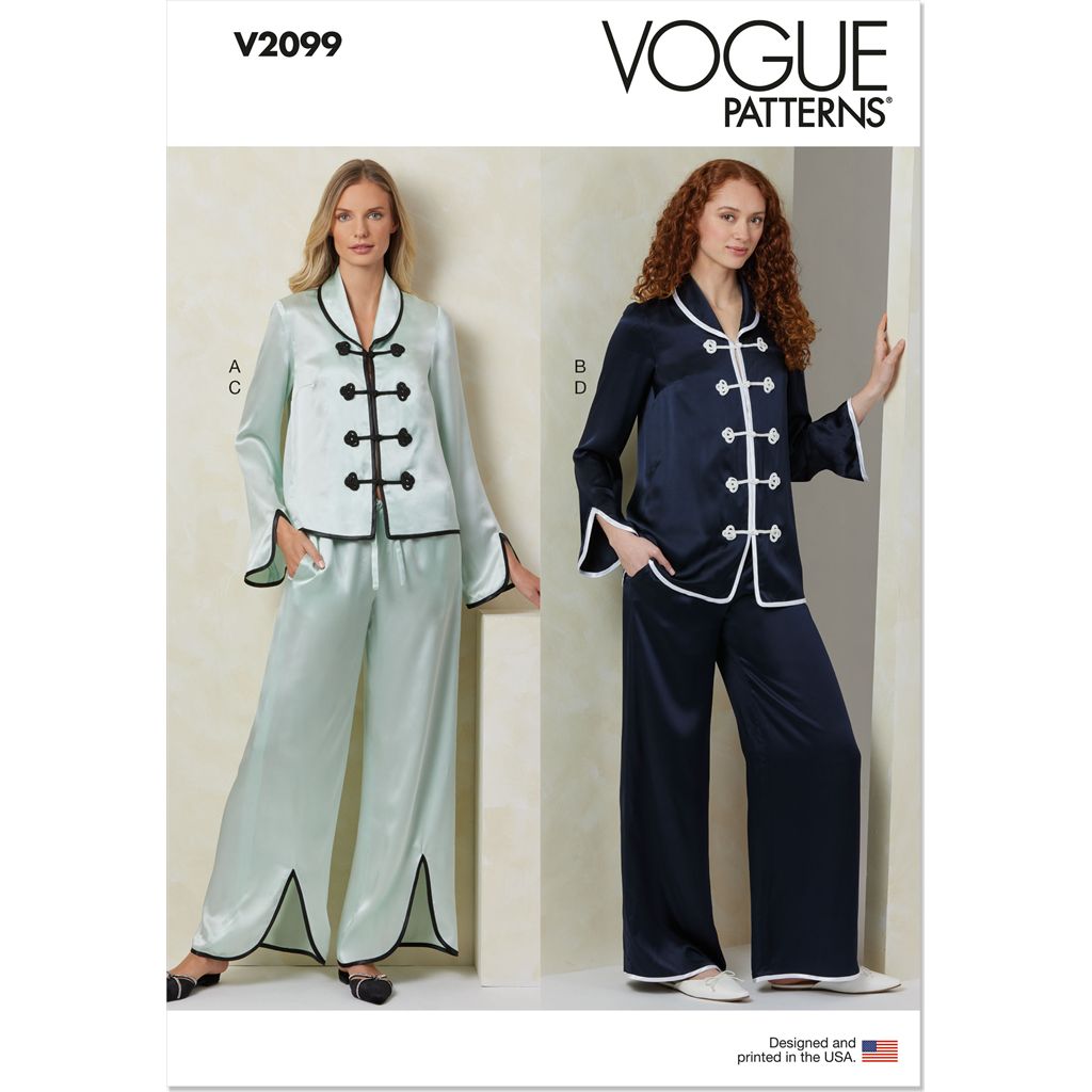 Vogue Pattern V2099 Misses Pyjamas 2099 Image 1 From Patternsandplains.com
