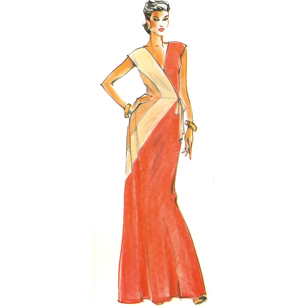 Vogue Pattern V2100 Misses Knit Dress by Diane Von Furstenberg 2100 Image 3 From Patternsandplains.com