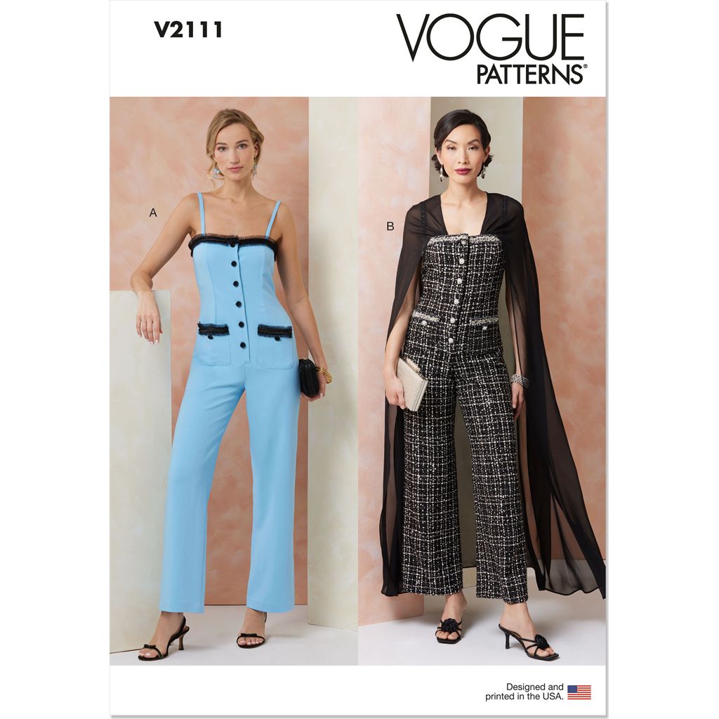 Vogue Pattern V2111 Misses Jumpsuits 2111 Image 1 From Patternsandplains.com