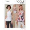Vogue Pattern V2112 Misses Tops 2112 Image 1 From Patternsandplains.com