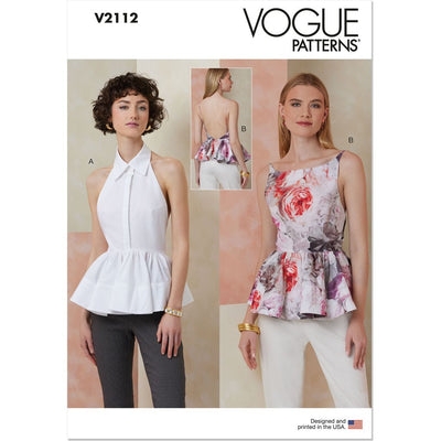 Vogue Pattern V2112 Misses Tops 2112 Image 1 From Patternsandplains.com