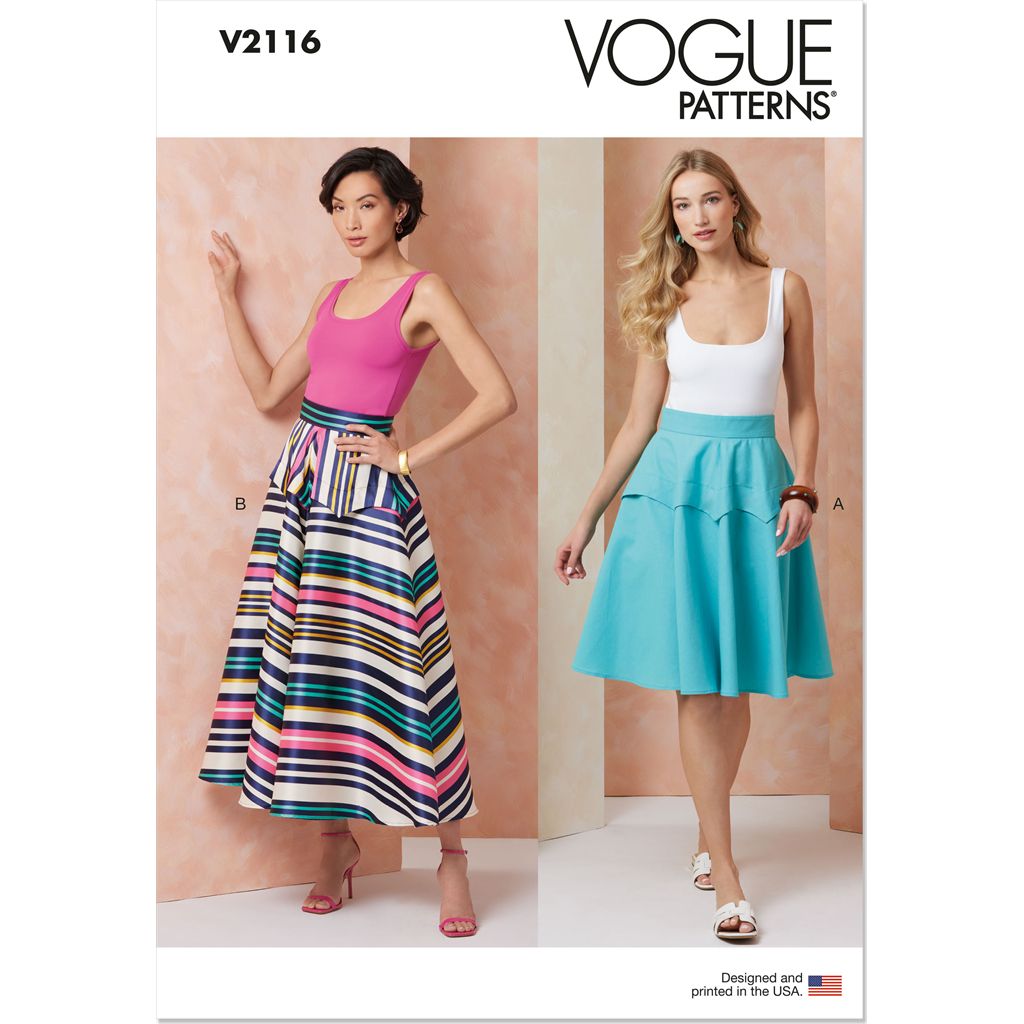 Vogue Pattern V2116 Misses Skirt in Two Lengths 2116 Image 1 From Patternsandplains.com