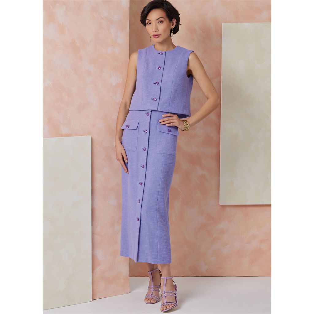 Vogue Pattern V2118 Misses Top and Skirt 2118 Image 3 From Patternsandplains.com