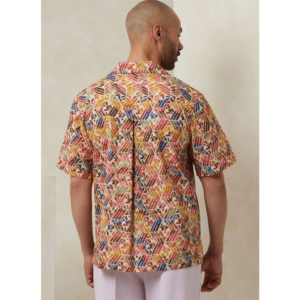 Vogue Pattern V2120 Mens Shirt with Sleeve Variations Shorts Pants and Belt 2120 Image 6 From Patternsandplains.com