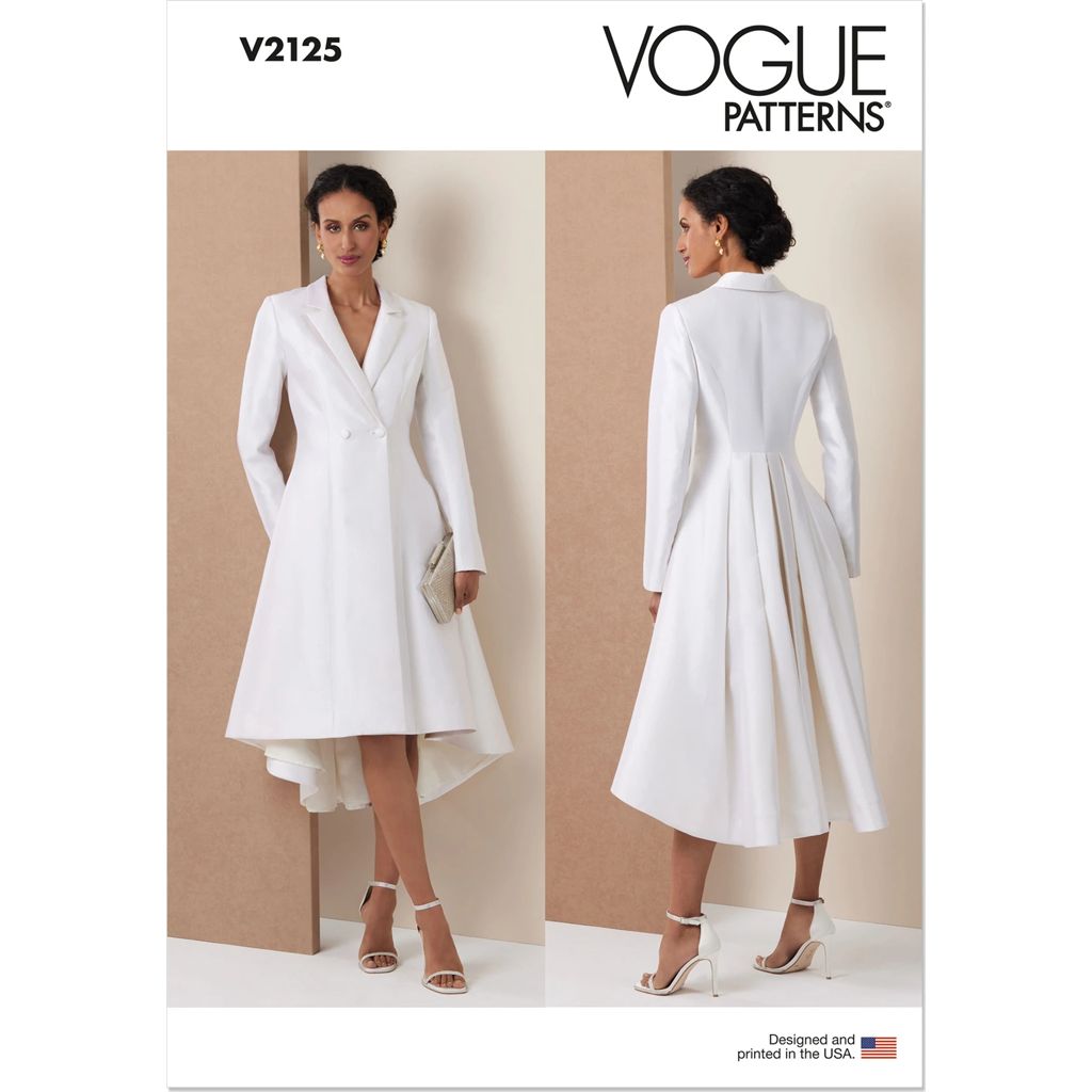 Vogue Pattern V2125 Misses and Miss Petite Double Breasted Coat Dress 2125 Image 1 From Patternsandplains.com