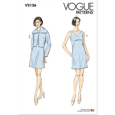 Vogue Pattern V2126 Misses and Miss Petite Jacket and Sheath Dress 2126 Image 1 From Patternsandplains.com