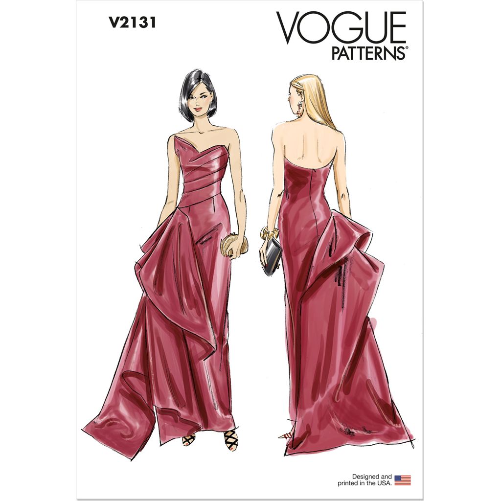 Vogue Pattern V2131 Misses Strapless Gown 2131 Image 1 From Patternsandplains.com