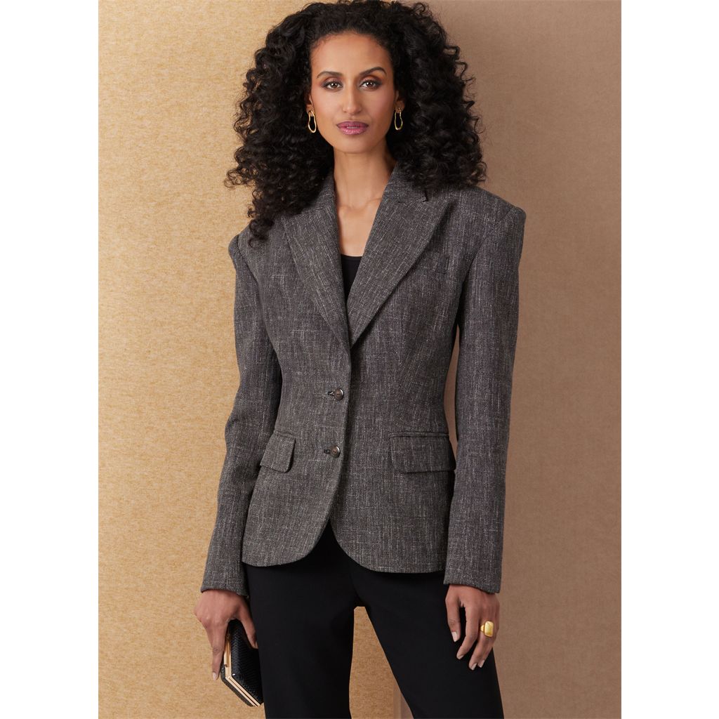 Vogue Pattern V2136 Misses Jacket with and without Collar 2136 Image 2 From Patternsandplains.com