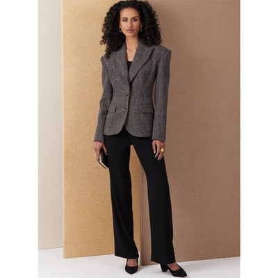 Vogue Pattern V2136 Misses Jacket with and without Collar 2136 Image 3 From Patternsandplains.com