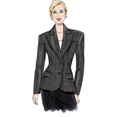 Vogue Pattern V2136 Misses Jacket with and without Collar 2136 Image 4 From Patternsandplains.com