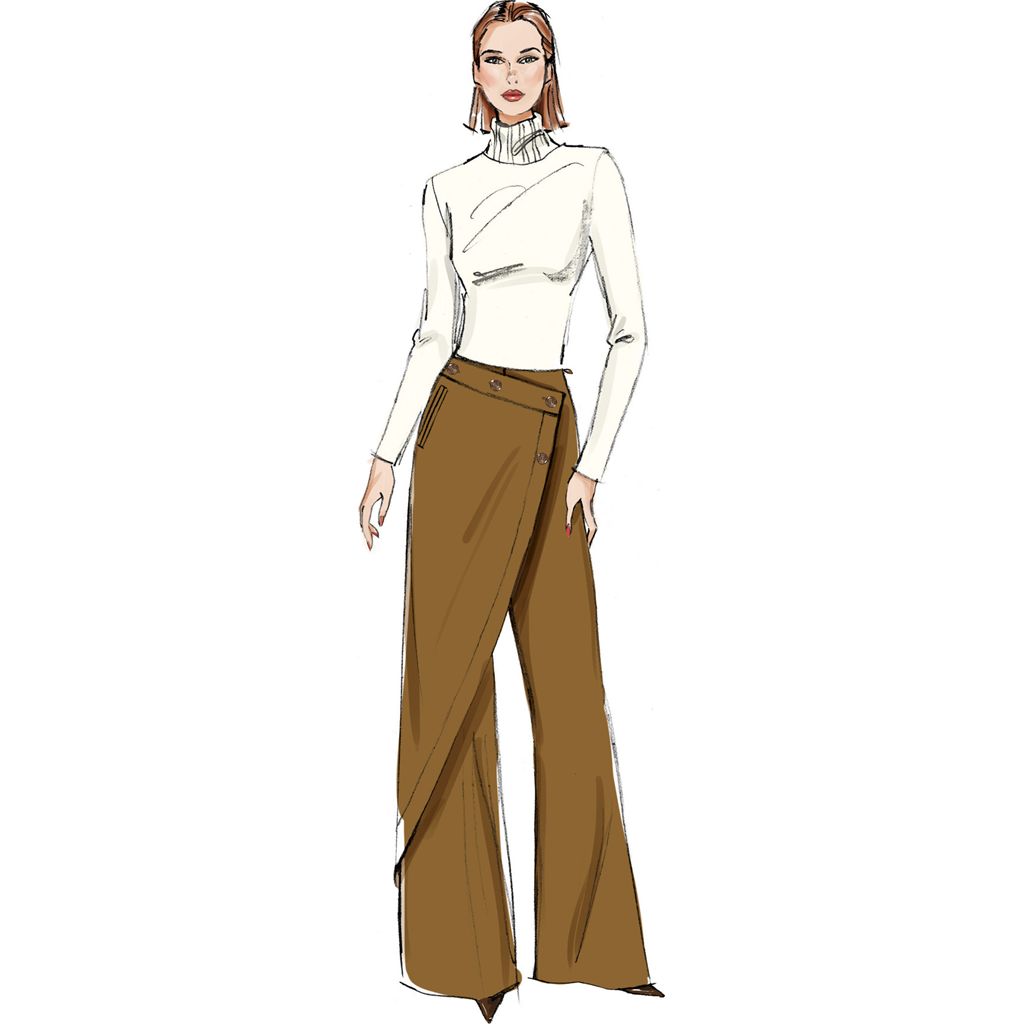 Vogue Pattern V2138 Misses Wrap Pants 2138 Image 3 From Patternsandplains.com