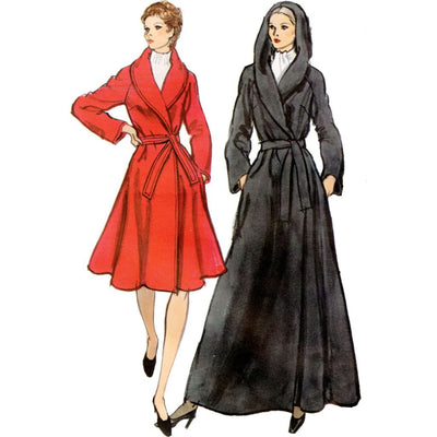 Vogue Pattern V2145 1970s Misses Vintage Lined Wrap Coat and Belt 2145 Image 3 From Patternsandplains.com