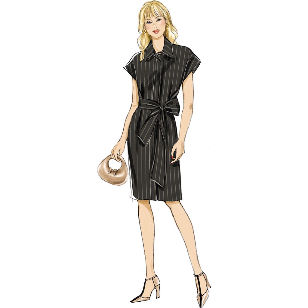 Vogue Pattern V2151 Misses Shirtdress in Two Lengths and Sash 2151 Image 3 From Patternsandplains.com