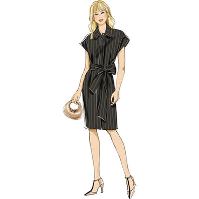 Vogue Pattern V2151 Misses Shirtdress in Two Lengths and Sash 2151 Image 3 From Patternsandplains.com