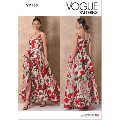 Vogue Pattern V2155 Misses High Low Evening Gown 2155 Image 1 From Patternsandplains.com