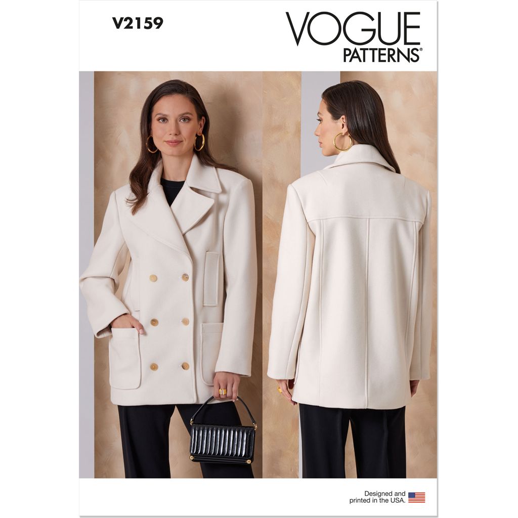 Vogue Pattern V2159 Misses Double Breasted Jacket 2159 Image 1 From Patternsandplains.com