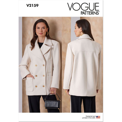 Vogue Pattern V2159 Misses Double Breasted Jacket 2159 Image 1 From Patternsandplains.com