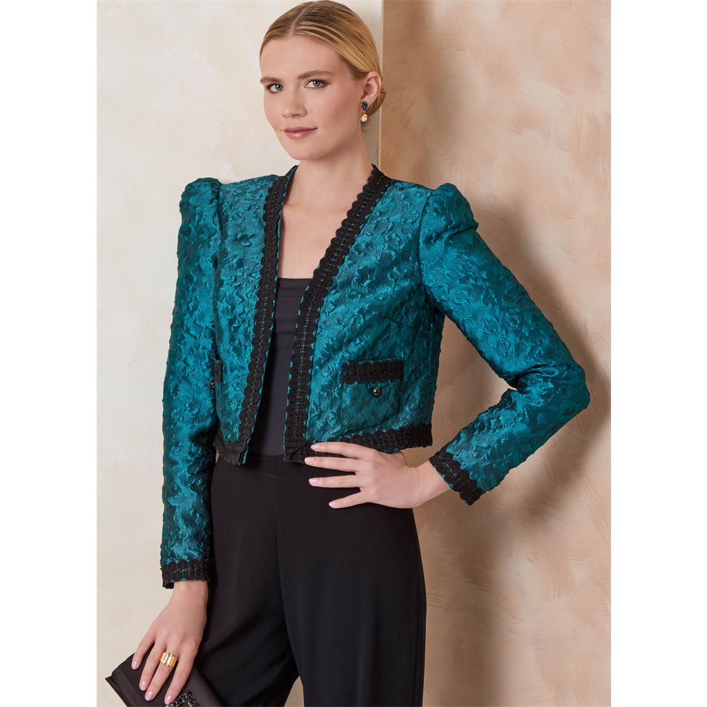 Vogue Pattern V2160 Misses Jacket with Neckline and Pocket Variation 2160 Image 2 From Patternsandplains.com