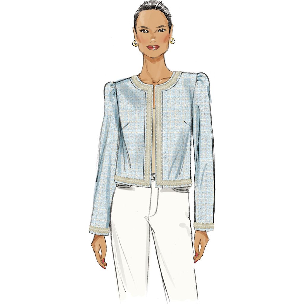 Vogue Pattern V2160 Misses Jacket with Neckline and Pocket Variation 2160 Image 3 From Patternsandplains.com