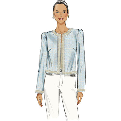 Vogue Pattern V2160 Misses Jacket with Neckline and Pocket Variation 2160 Image 3 From Patternsandplains.com