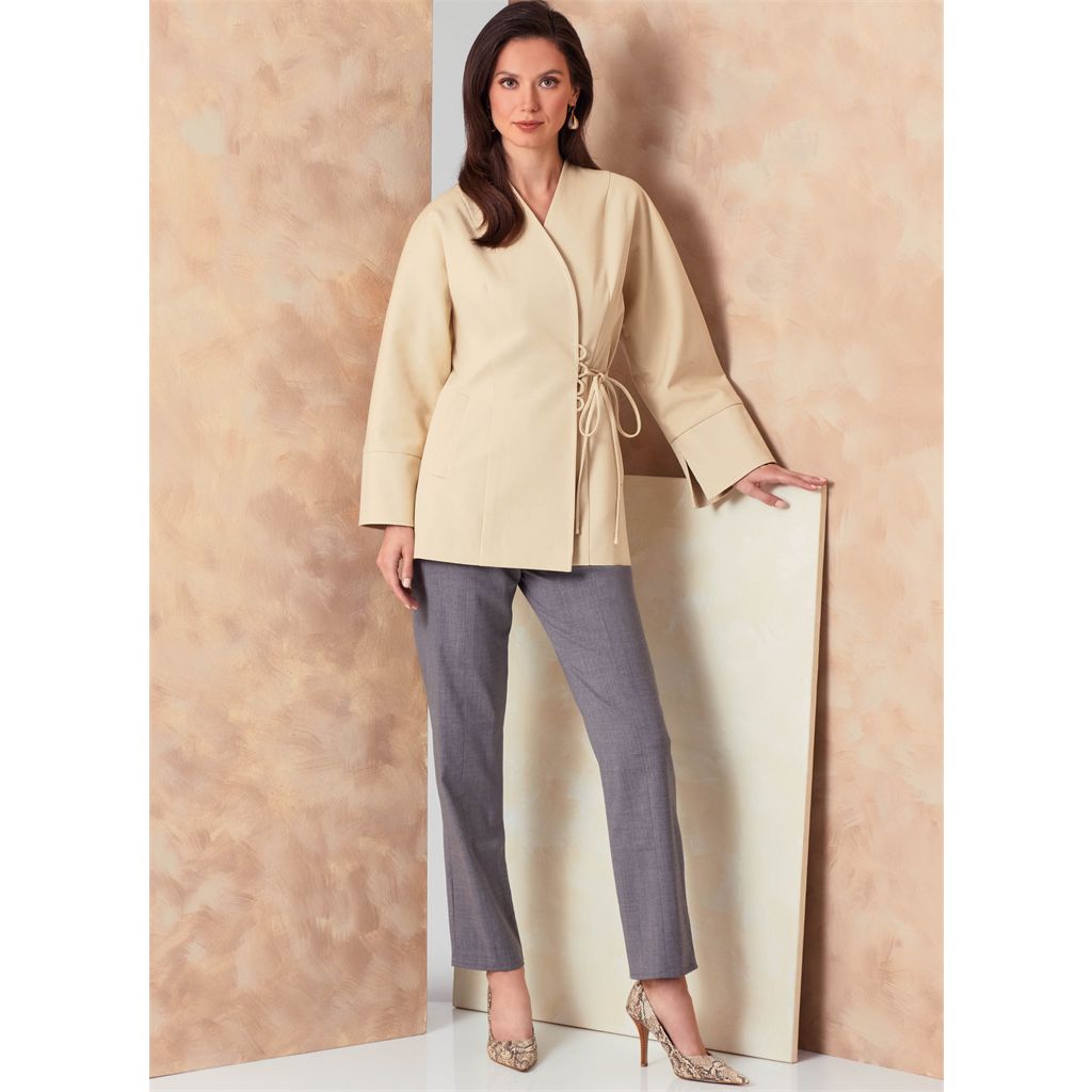 Vogue Pattern V2165 Misses Wrap Jacket Slim Midi Skirt and Straight Leg Pants 2165 Image 3 From Patternsandplains.com