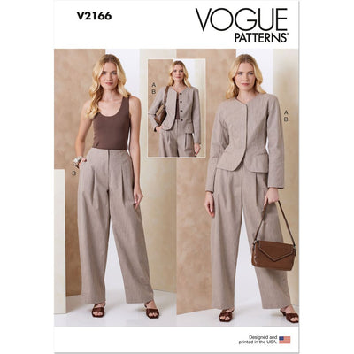 Vogue Pattern V2166 Misses Jacket and Pants 2166 Image 1 From Patternsandplains.com
