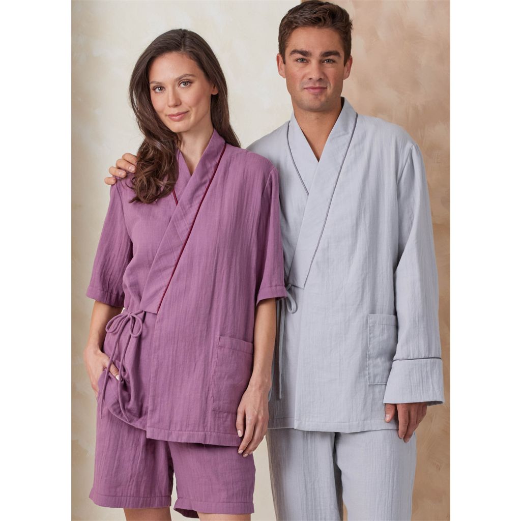 Vogue Pattern V2168 Unisex Robe Pajama Pants and Shorts 2168 Image 2 From Patternsandplains.com