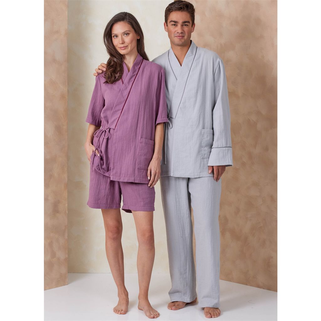 Vogue Pattern V2168 Unisex Robe Pajama Pants and Shorts 2168 Image 3 From Patternsandplains.com