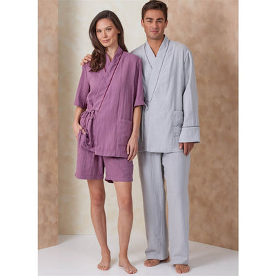 Vogue Pattern V2168 Unisex Robe Pajama Pants and Shorts 2168 Image 3 From Patternsandplains.com