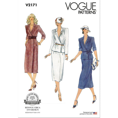 Vogue Pattern V2171 1970s Misses Vintage Dress Top and Skirt 2171 Image 1 From Patternsandplains.com