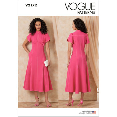 Vogue Pattern V2172 Misses Dress With Sleeve And Length Variations 2172 Image 1 From Patternsandplains.com