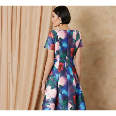 Vogue Pattern V2174 Misses Fit And Flare Midi Dress by Badgley Mischka 2174 Image 3 From Patternsandplains.com