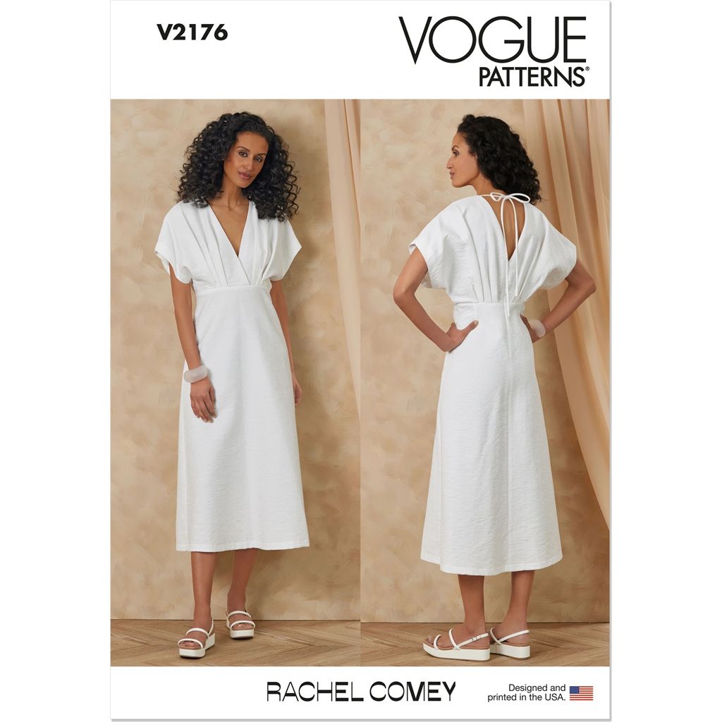 Vogue Pattern V2176 Misses Midi Dress by Rachel Comey 2176 Image 1 From Patternsandplains.com