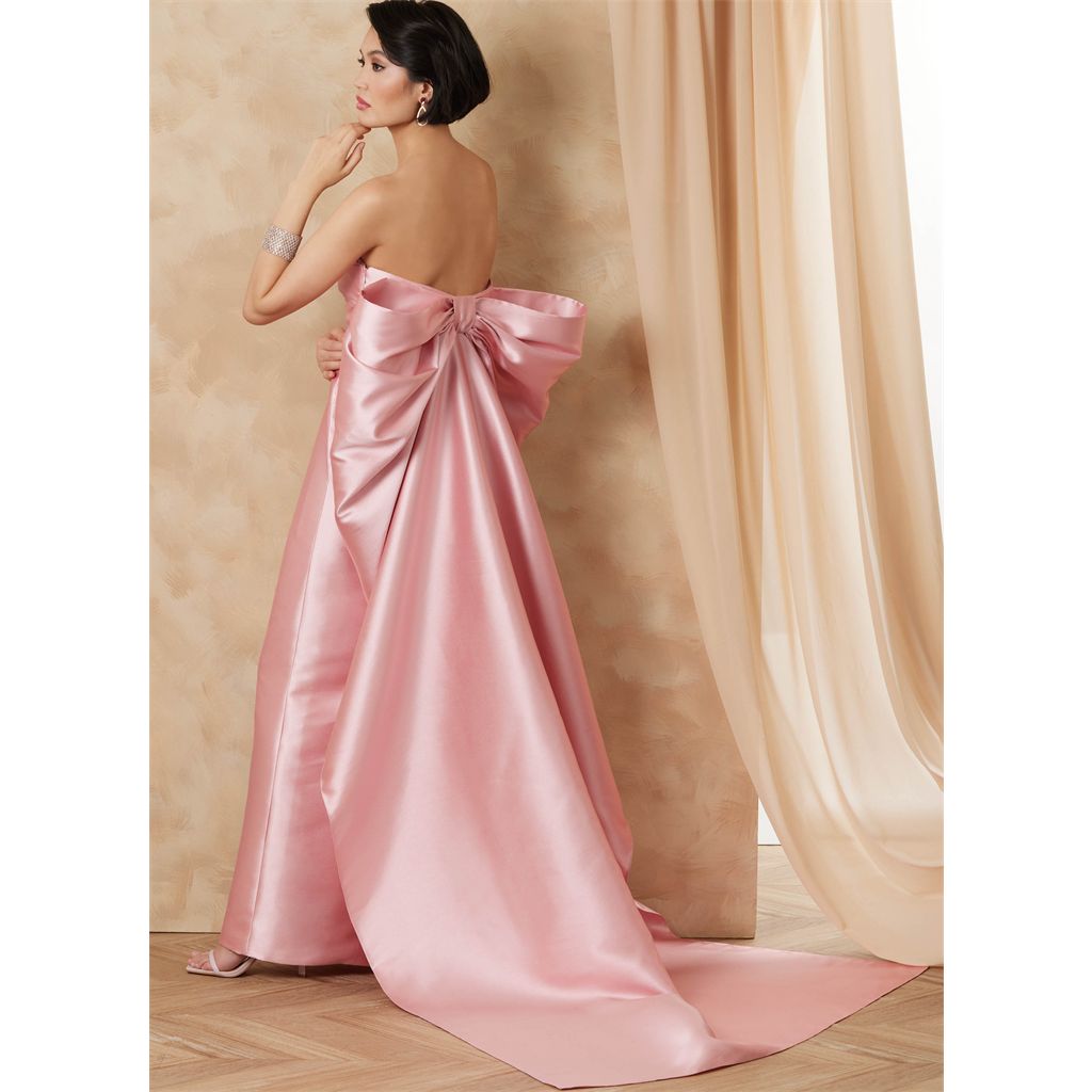 Vogue Pattern V2177 Misses Strapless Column Gown With Back Bow 2177 Image 3 From Patternsandplains.com