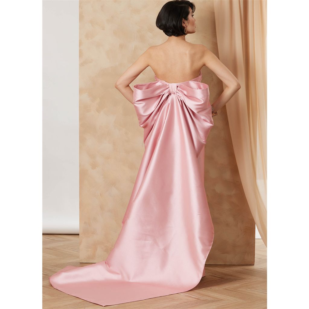 Vogue Pattern V2177 Misses Strapless Column Gown With Back Bow 2177 Image 4 From Patternsandplains.com