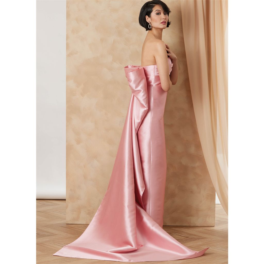 Vogue Pattern V2177 Misses Strapless Column Gown With Back Bow 2177 Image 5 From Patternsandplains.com