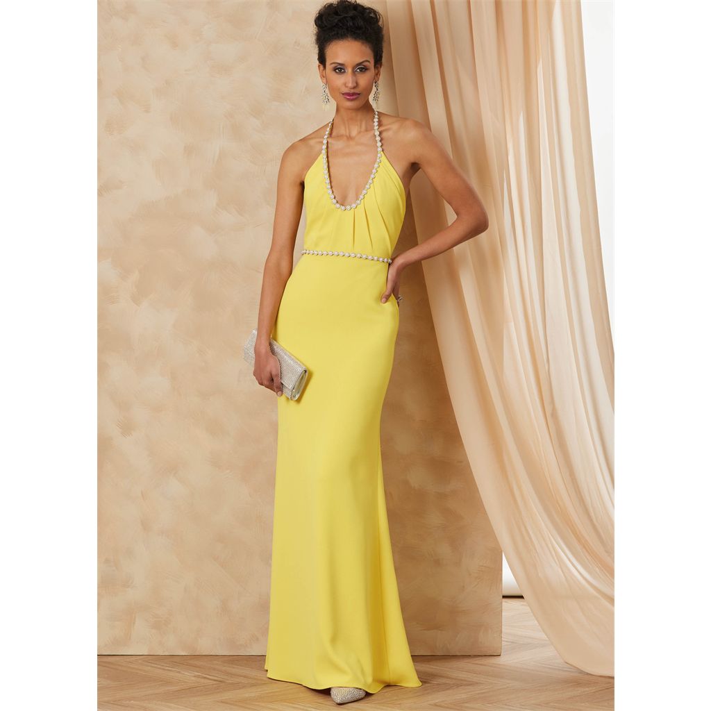 Vogue Pattern V2178 Misses Halter Gown by Badgley Mischka 2178 Image 2 From Patternsandplains.com