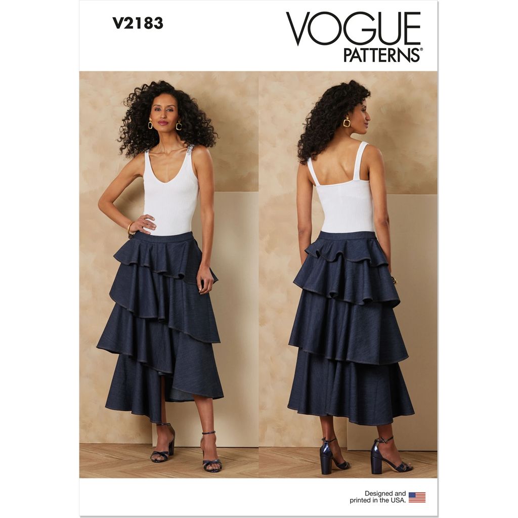 Vogue Pattern V2183 Misses Spiral Skirt 2183 Image 1 From Patternsandplains.com