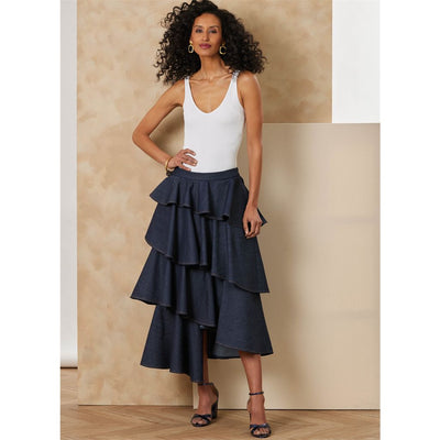 Vogue Pattern V2183 Misses Spiral Skirt 2183 Image 2 From Patternsandplains.com