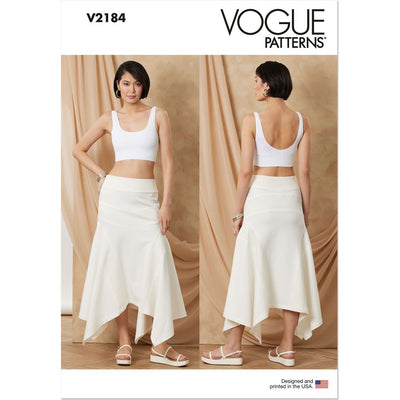 Vogue Pattern V2184 Misses Ponte Knit Midi Skirt 2184 Image 1 From Patternsandplains.com