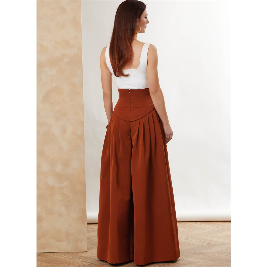 Vogue Pattern V2185 Misses Basque Waist Pleated Pants 2185 Image 3 From Patternsandplains.com