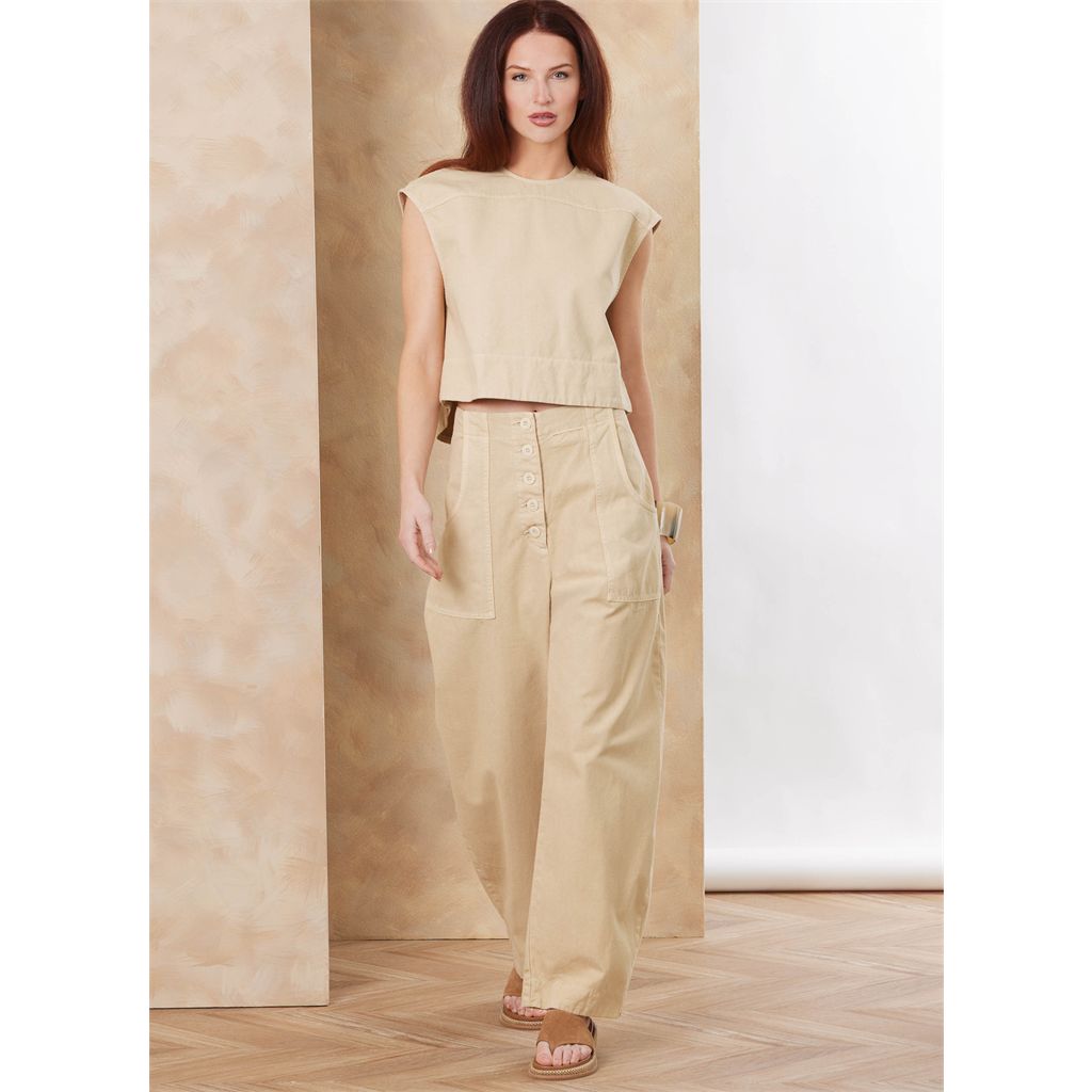 Vogue Pattern V2186 Misses Relaxed Crop Top and Slouchy Pants by Rachel Comey 2186 Image 3 From Patternsandplains.com